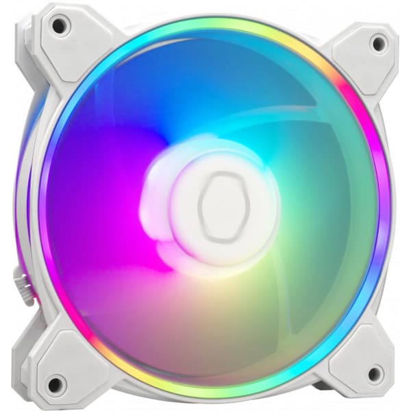Cooler Master MasterFan MF120 Halo² ARGB -ventilator, 120 mm, hvid, 3-pack