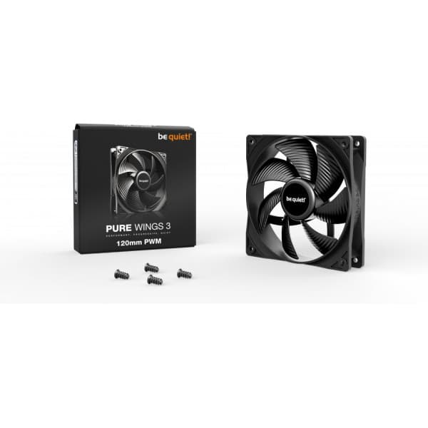 be quiet! Pure Wings 3 PWM-fläkt, 120 mm, svart