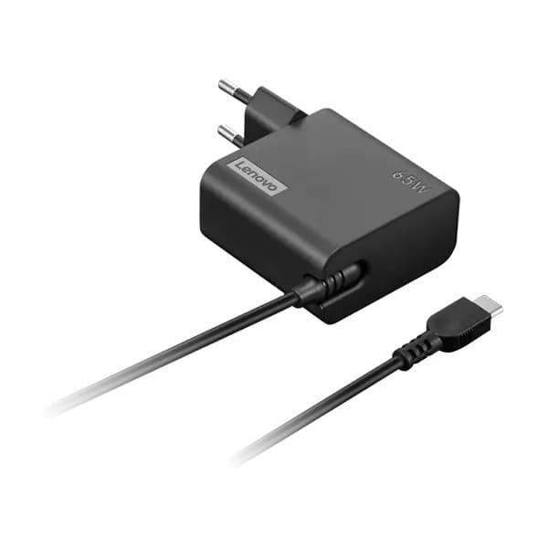 Lenovo 65 W Væg AC Adapter (USB Type-C) -strømforsyning Sort
