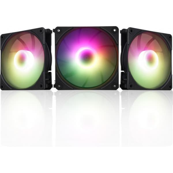 Blackstorm Luna UF120 ARGB PWM -tuuletinpakkaus, musta, 120 mm, 3 kpl pakkaus