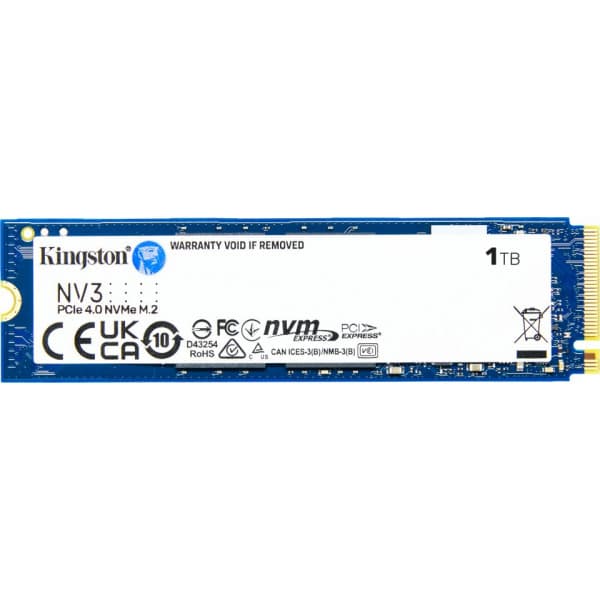 Kingston NV3 PCIe 4.0 NVMe 1 Tt M.2 SSD -hårddisk