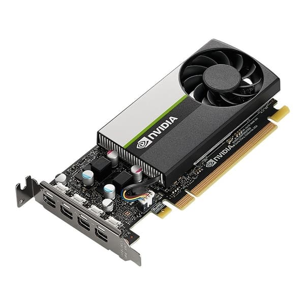 PNY VCNT1000-8GB-SB NVIDIA T1000 8GB GDDR6 4x MINI DISPLAYPORT PCI EXPRESS 3.0 LP - ATX BESLAG LILLE BOX Grøn, Grå