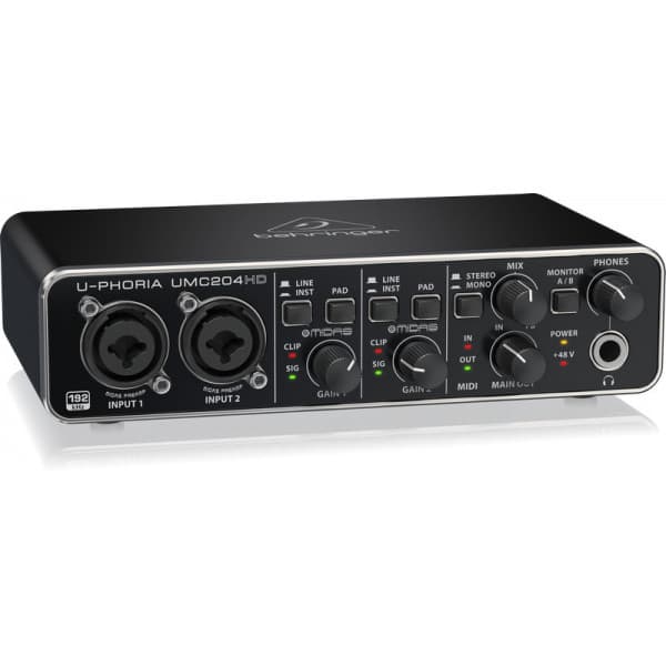 Behringer U-Phoria UMC204HD lydkort USB-bus