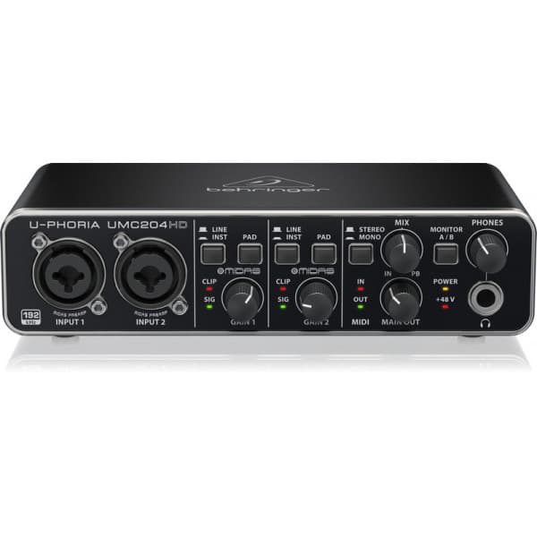 Behringer U-Phoria UMC204HD lydkort USB-bus