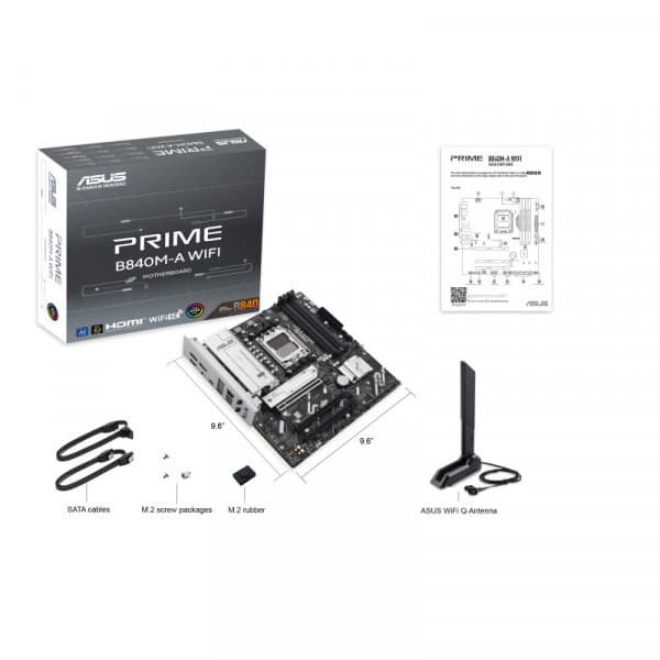ASUS PRIME B840M-A WIFI AM5 Micro-ATX moderkort