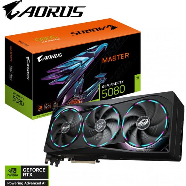 Gigabyte AORUS GeForce RTX 5080 MASTER 16 G grafikort
