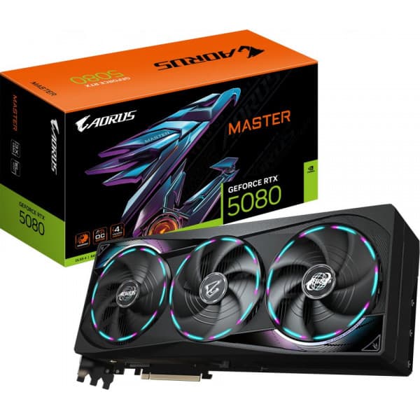 Gigabyte AORUS GeForce RTX 5080 MASTER 16 G grafikort Svart