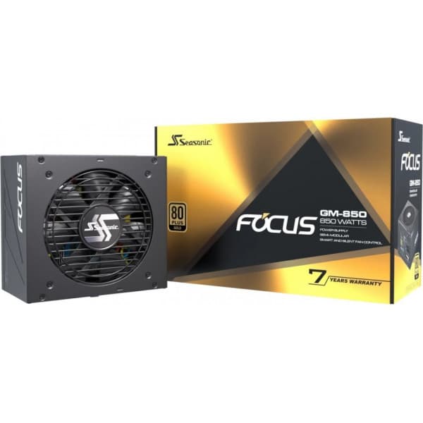 Seasonic FOCUS GM-850 ATX-strømforsyning, sort, 850 W Sort
