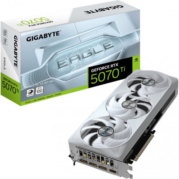 Gigabyte GeForce RTX 5070 Ti EAGLE OC ICE SFF 16 Gt näytönohjain Valkoinen