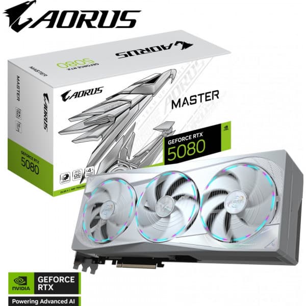 Gigabyte AORUS GeForce RTX 5080 MASTER ICE 16 GB grafikkort