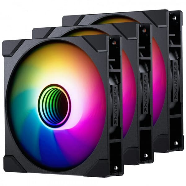 Phanteks M25 Gen2 140 mm PWM DRGB Reverse blæser, sort, 3 stk.