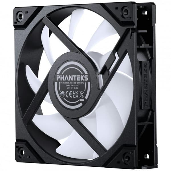 Phanteks M25 Gen2 120 mm PWM DRGB Reverse fläkt, svart