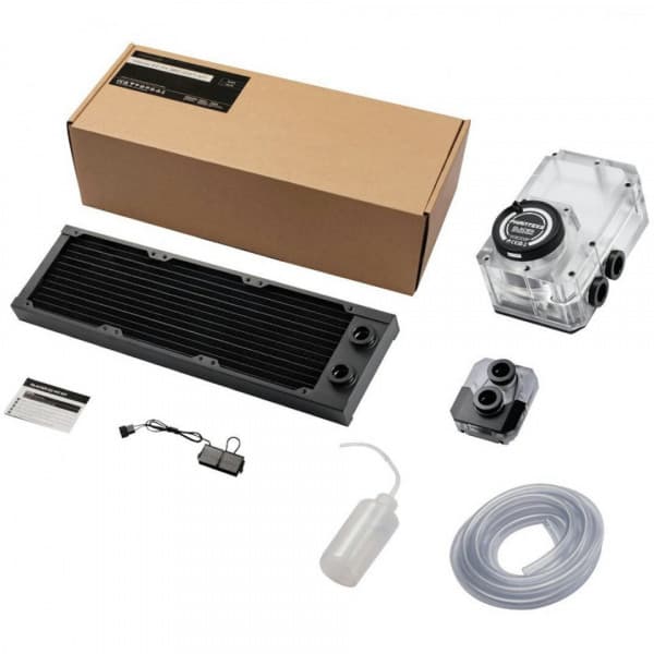 Phanteks Glacier EZ-Fit 360 DRGB Soft Kit væskekølingspakke, sort Sort, Transparent