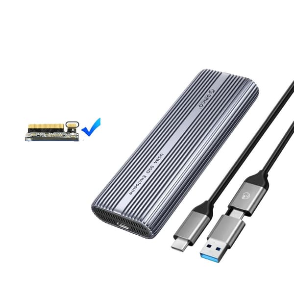 NVMe SSD Kabinet, 10Gbps Dataoverførsel, Værktøjsfri Installation,USB4 med fan