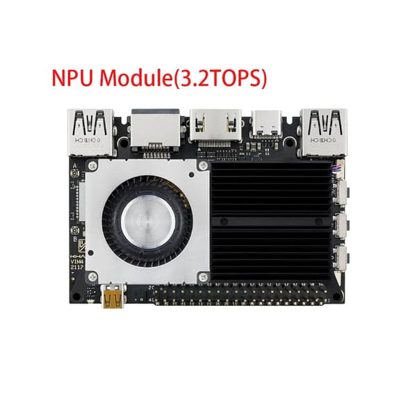 Khadas VIM4 Enkortsdatorkomputer, 8-kärnig processor, 8GB RAM,Nytt VIM4 kylsats