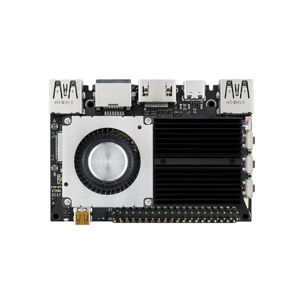 Khadas VIM4 Enkortsdatorkomputer, 8-kärnig processor, 8GB RAM,Nytt VIM4 kylsats