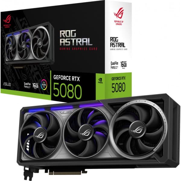 Asus ROG Astral GeForce RTX 5080 16 GB GDDR7 OC Edition grafikkort Multifärg