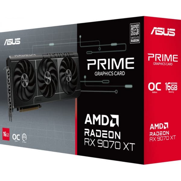 ASUS Prime Radeon RX 9070 XT OC Edition 16 Gt näytönohjain