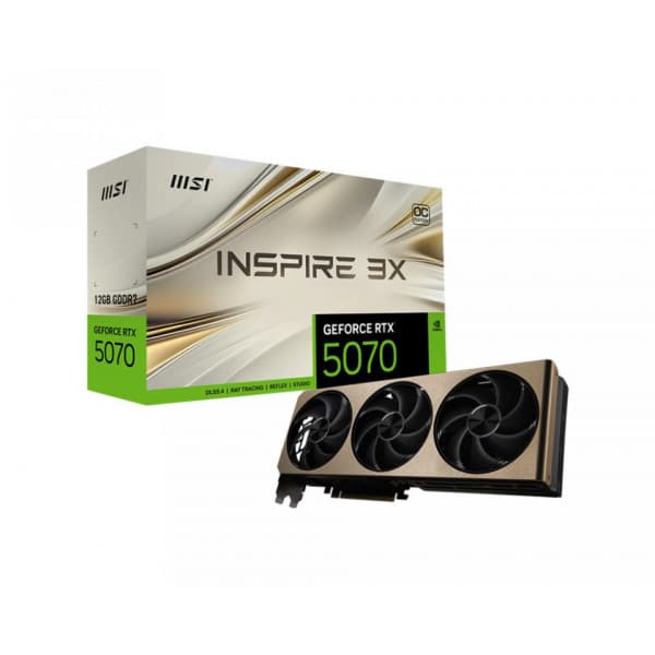 MSI GeForce RTX 5070 12G INSPIRE 3X OC grafikkort Beige