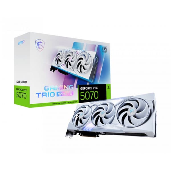 MSI GeForce RTX 5070 12G GAMING TRIO OC WHITE grafikkort, vitt Vit