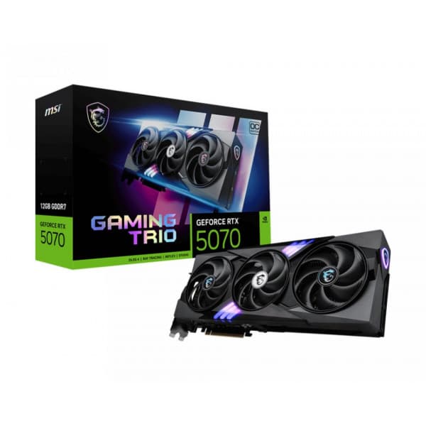 MSI GeForce RTX 5070 12G GAMING TRIO OC grafikkort Svart