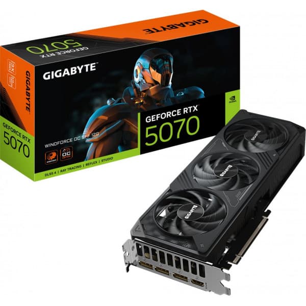 Gigabyte GeForce RTX 5070 WINDFORCE OC SFF 12 GB grafikkort Svart