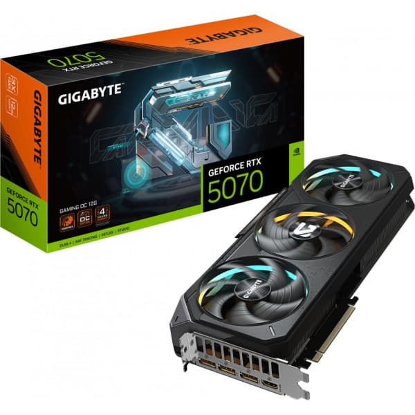 Gigabyte GeForce RTX 5070 GAMING OC 12 GB grafikkort Svart