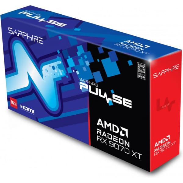Sapphire PULSE AMD Radeon RX 9070 XT grafikkort