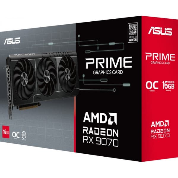 ASUS Prime Radeon RX 9070 OC Edition 16 GB grafikkort