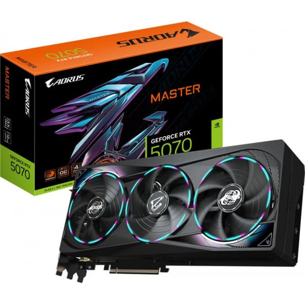 Gigabyte GeForce RTX 5070 AORUS MASTER 12 GB grafikkort Svart