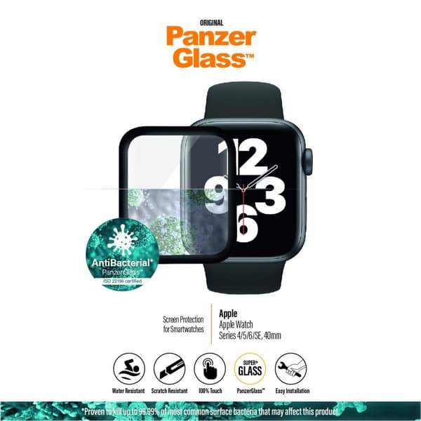 PanzerGlass Apple Watch 40MM skærmbeskytter Hærdet glas Sort