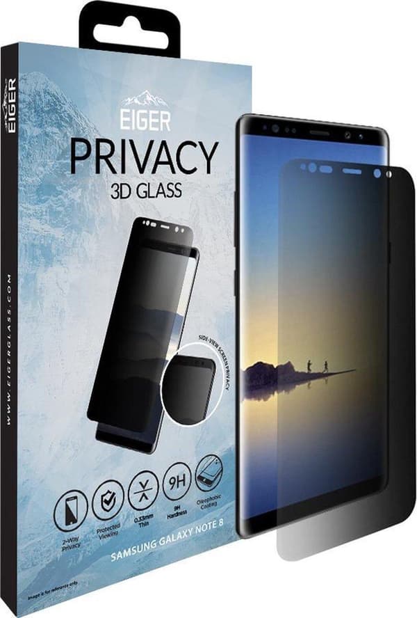 Eiger Privacy hærdet glas skærmbeskytter Samsung Galaxy Note 8