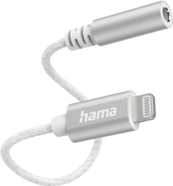 Hama Aux Adapter Lightning - 3,5 mm jack-stik, hvid (00139510)