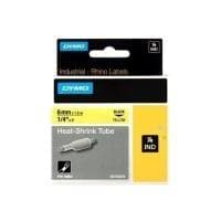DYMO RhinoPRO Krympslang - Polyolefin värmekrympslang - Svart på gul - Rulla (0,6 cm x 1,5 m) (S0718270/18052)