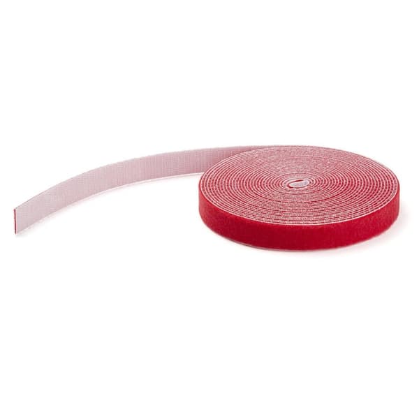 StarTech 50ft. Hook and Loop Roll - Punainen - Kaapelinhallinta - Velcro - 15,24 m - Punainen