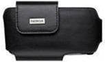 Nokia CP-155 - Mobiltelefon skuldertaske - læder - sort - til Nokia 6600, 6630, 6670, 6680, 6681, 7610, N90, N91, N95