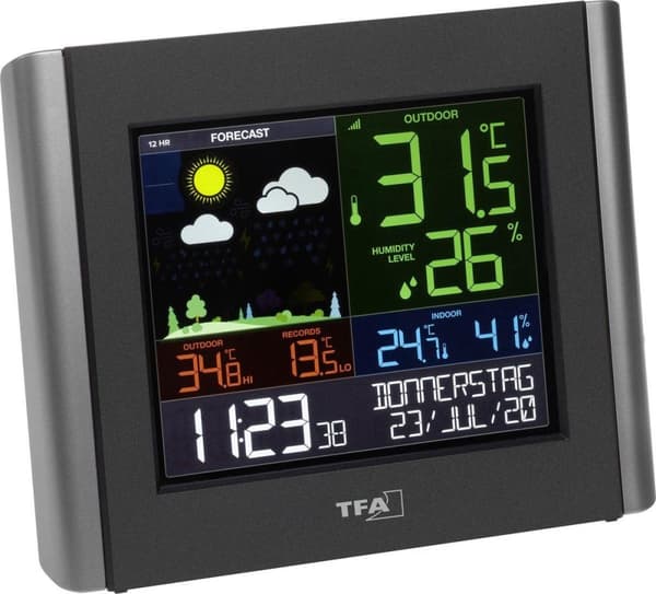 TFA Dostmann TFA radio vejrstation SE METEO 35.8000.01 WLAN vejrstation prognose for 12 til 24 timer (35.8000.01)