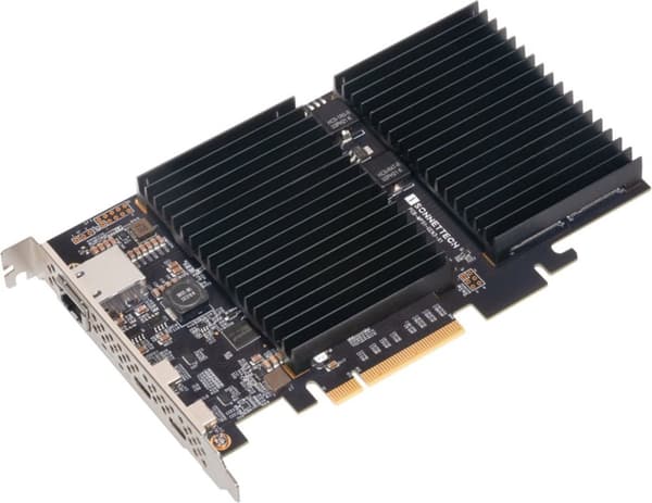 McFiver 10GBASE-T, 2-portars USB-C och dubbla M.2 PCIe-kort Svart