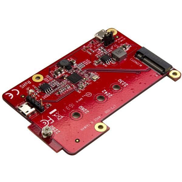 StarTech.com USB till M.2 SATA-omvandlare för Raspberry Pi och utvecklingskort - M.2 NGFF SATA SSD-adapter Röd