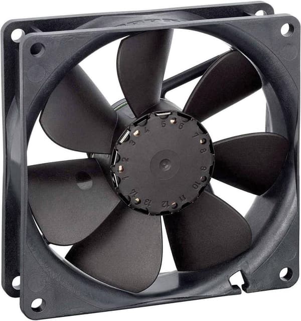 EBM Papst 3412 N Aksiaalituuletin 12 V DC 82 m³/h (PxLxK) 92 x 92 x 25,4 mm musta