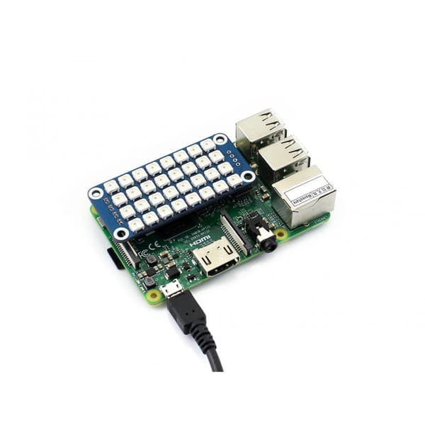 RGB LED-skärm med äkta färger för Raspberry Pi med WS2812B