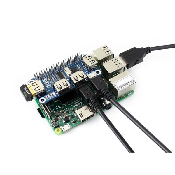 4-portars USB-hubb för Raspberry Pi