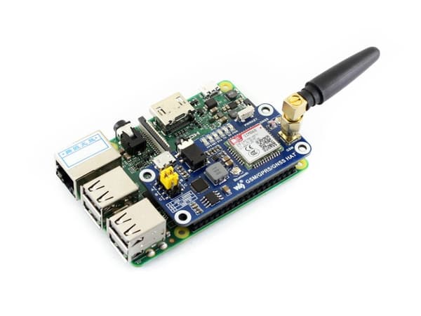 HAT til Raspberry Pi med SIM868 GSM/GPRS/GNSS/Bluetooth