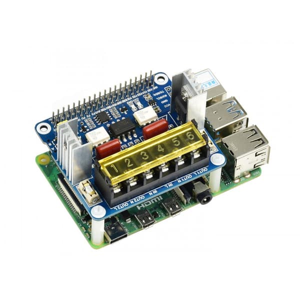 2-kanals Triac-udvidelseskort til Raspberry Pi