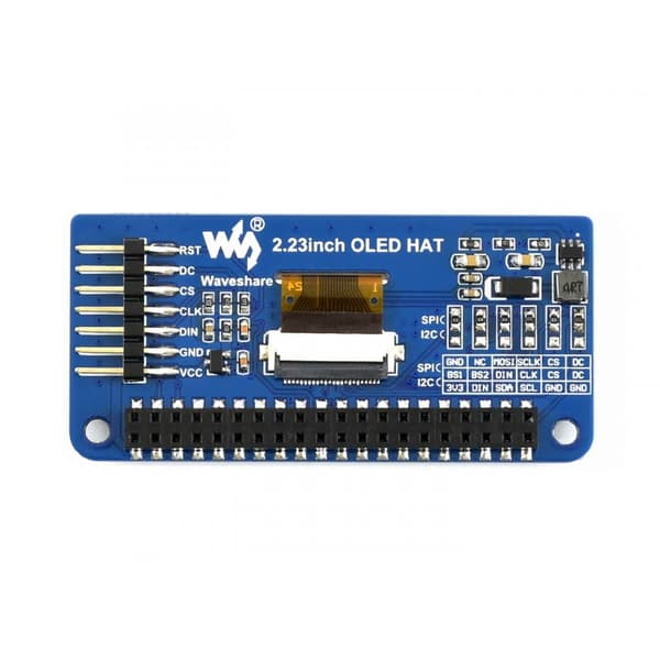 OLED-skærm 2,23" 128x32 HAT til Raspberry Pi SSD1305 SPI/I2C