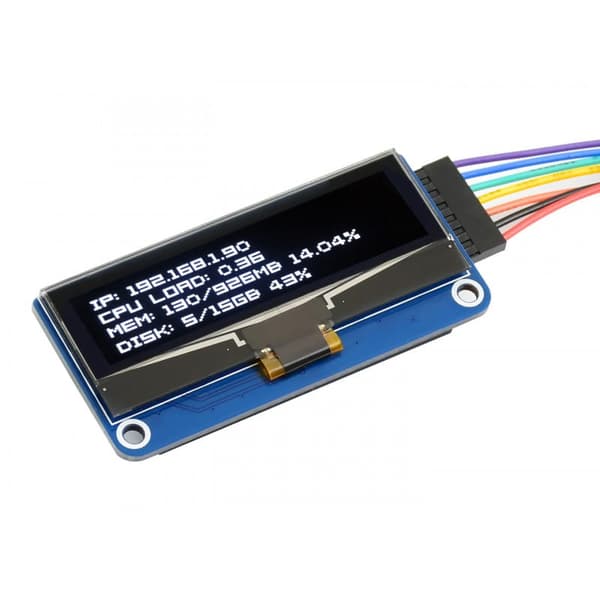 OLED-skærm 2,23" 128x32 HAT til Raspberry Pi SSD1305 SPI/I2C