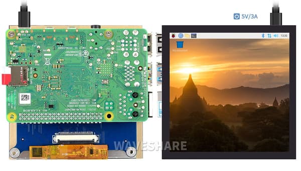 4-tums pekskärmsmodul för Raspberry Pi