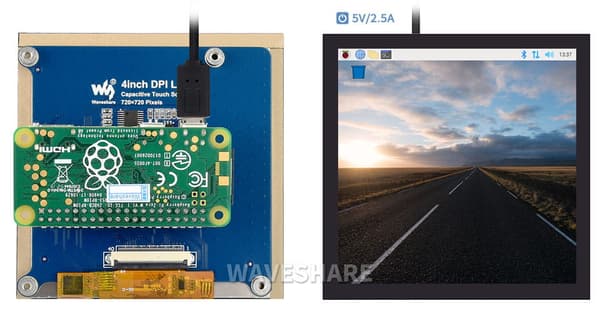 4-tums pekskärmsmodul för Raspberry Pi