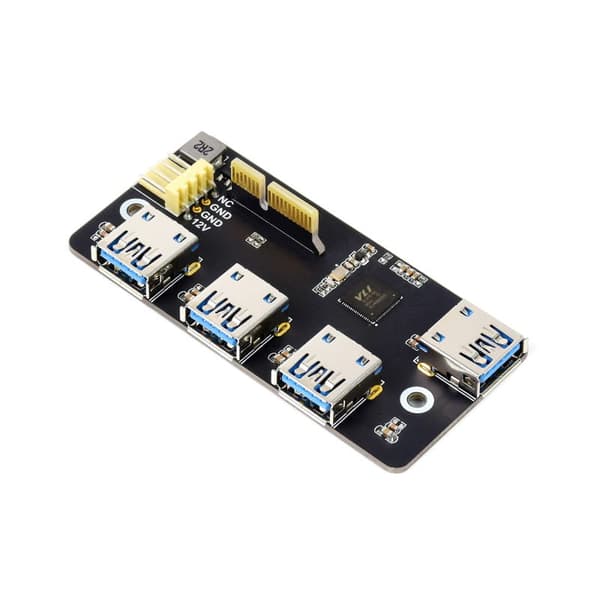 PCIe - 4x USB 3.2 Gen1 -sovitin Raspberry Pi CM4 -levylle