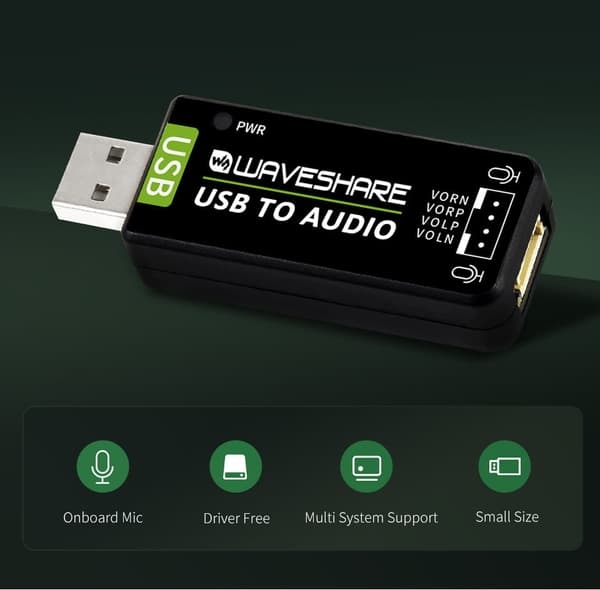 USB-ljudkort för Raspberry Pi
